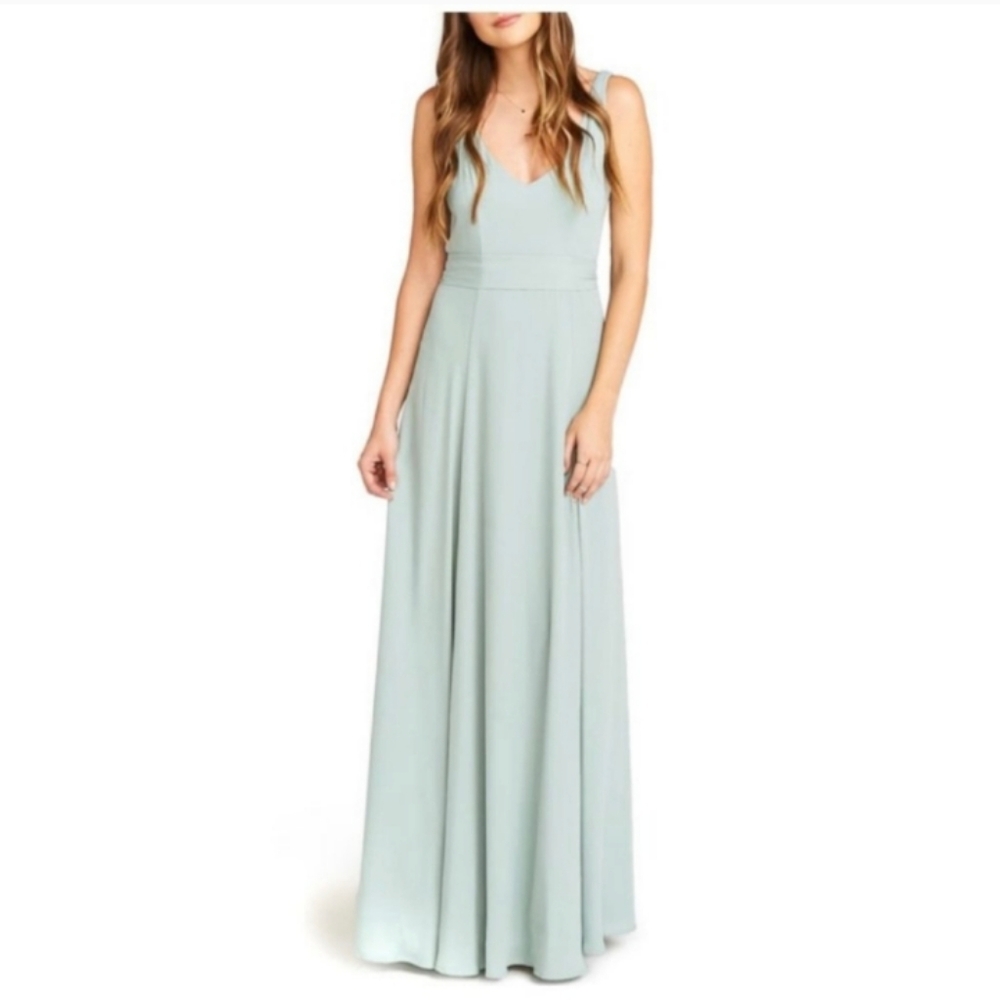 NWT Show Me Your Mumu Jenn Dress Silver Sage Crisp 2X